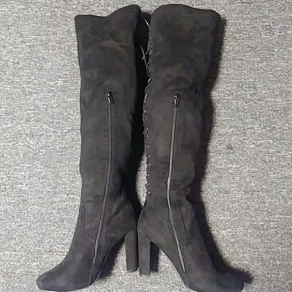 TOP Moda Suede Thigh High Boots